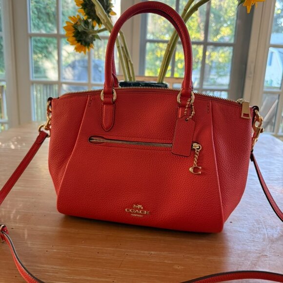 Stunning Coach Elise coral satchel - Picture 1 of 11